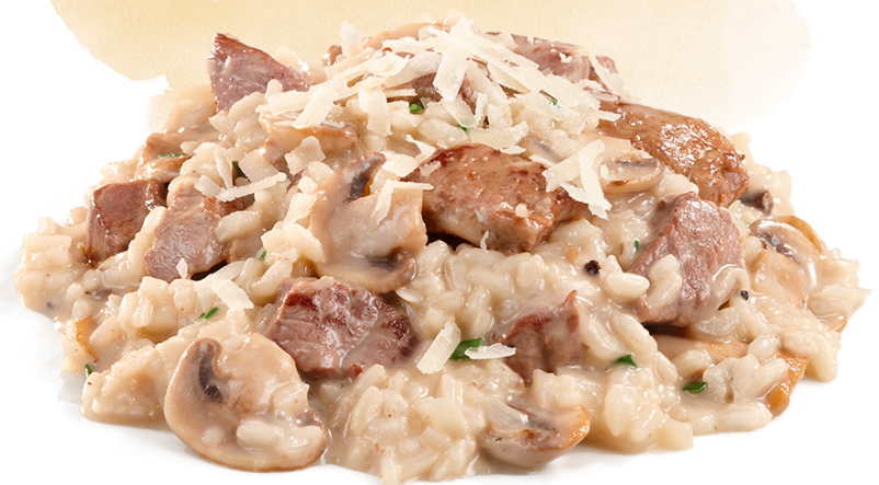 RISOTTO À L’AGNEAU ET AUX CHAMPIGNONS