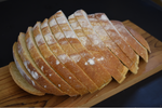 Miche de pain belge tranchée